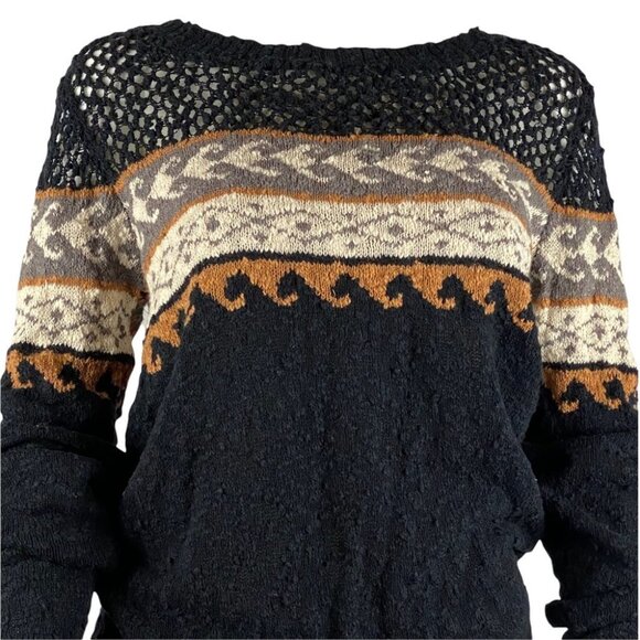 ETERNAL SUNSHINE 100% Cotton Mixed-Texture Long Sweater M/L - Picture 2 of 9